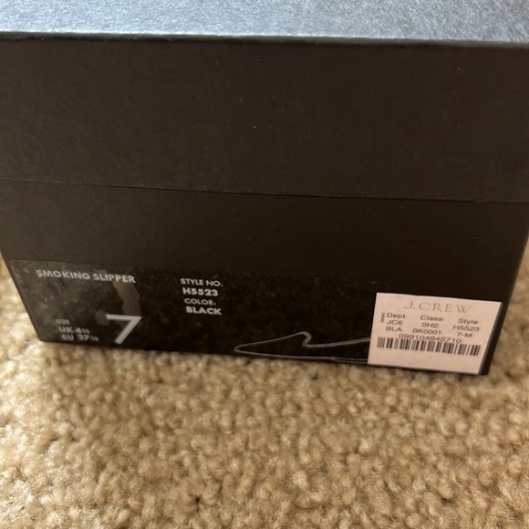 J. Crew Sz 7 Black smoking slipper - Picture 4 of 4